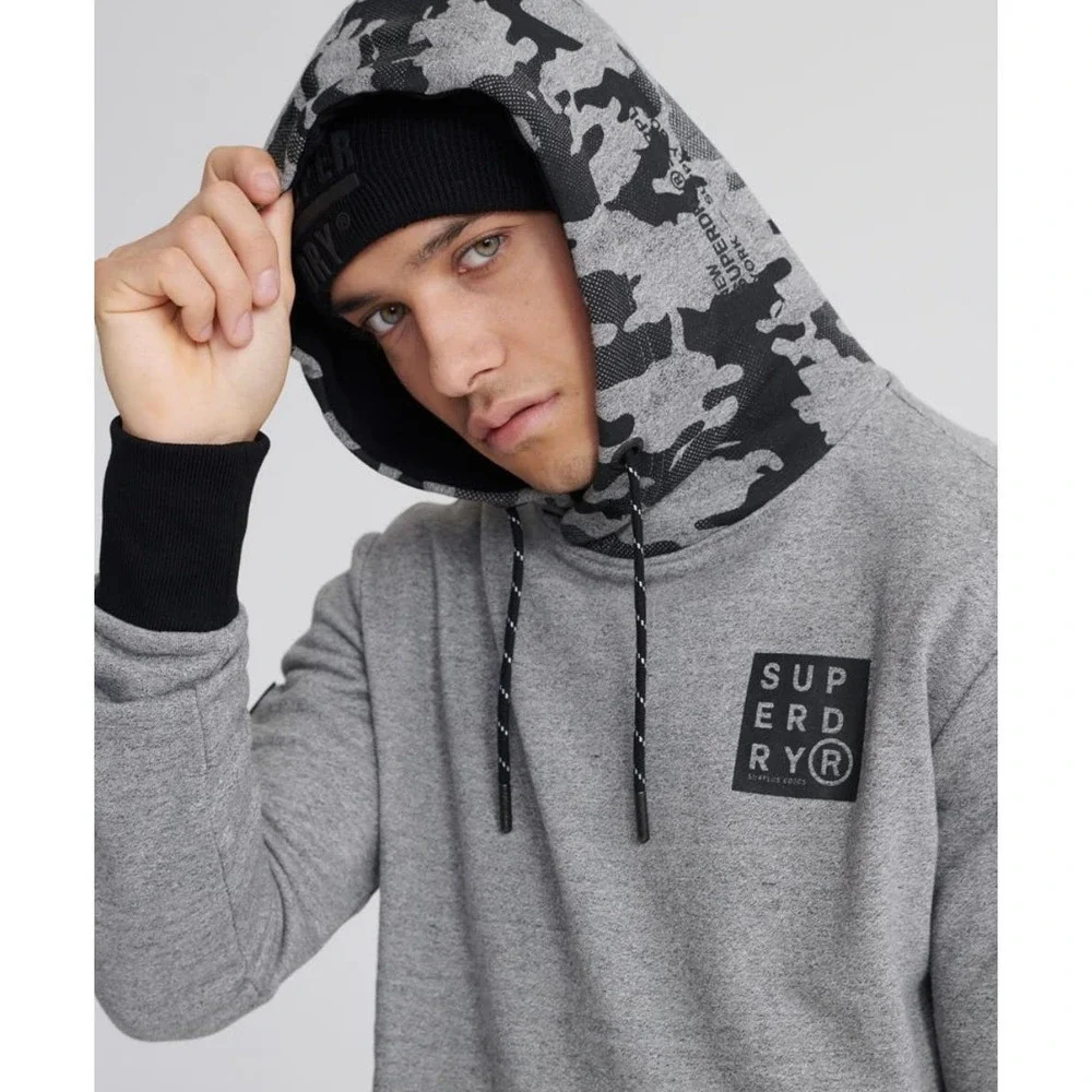 Superdry | Men | Surplus Goods Graphic Camo Loopback Hoodie | Medium